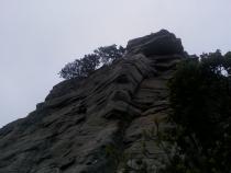 Walking the upper peak trail